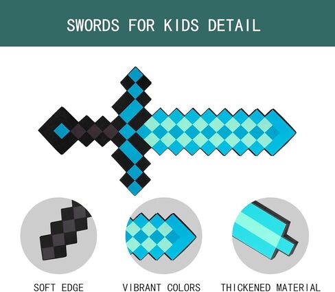 4pcs Children's Toy Weapon Playset - Sword, Axe, Pickaxe & Shovel, Excellent Gift for Holidays and Parties (4-Piece Set) in Kuwait