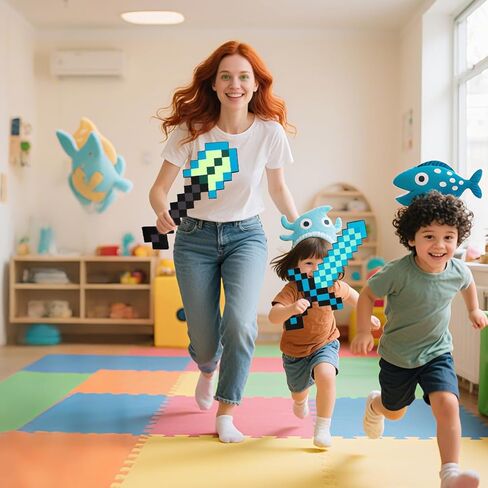 4pcs Children's Toy Weapon Playset - Sword, Axe, Pickaxe & Shovel, Excellent Gift for Holidays and Parties (4-Piece Set) in Kuwait