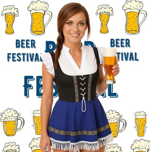 2 PCS Women Oktoberfest Dirndl Blouse German Dirndl Blouse Beer Beer Top for Bavarian Traditary Assume in Kuwait