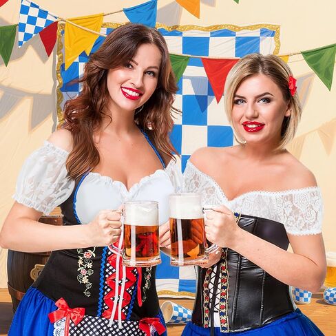 2 PCS Women Oktoberfest Dirndl Blouse German Dirndl Blouse Beer Beer Top for Bavarian Traditary Assume in Kuwait