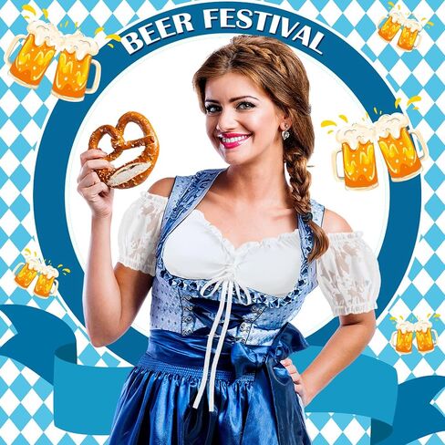 2 PCS Women Oktoberfest Dirndl Blouse German Dirndl Blouse Beer Beer Top for Bavarian Traditary Assume in Kuwait