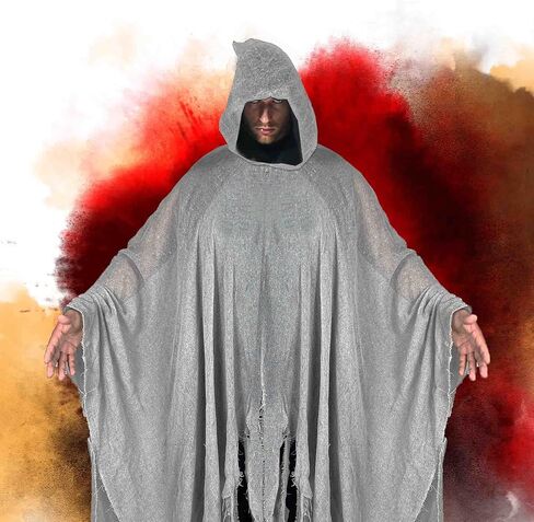 Halloween Hooded Cloak Grim Reaper Cosplay Costume Medieval Renaissance Cape Gothic Wizard Cape in Saudi Arabia