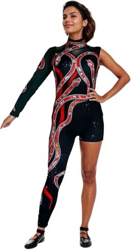 الفتيات ثلاثي الأبعاد الثعابين المطبوعة bodysuit حفل تأثيري الزي هالوين الأزياء العصرية in Kuwait