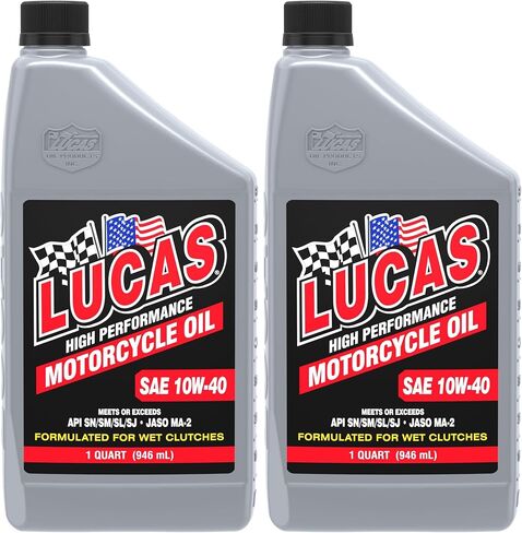 Lucas Oil 10767 High Performance Synthetic SAE 10W-40 Motorcycle Oil - 1 Quart in Saudi Arabia