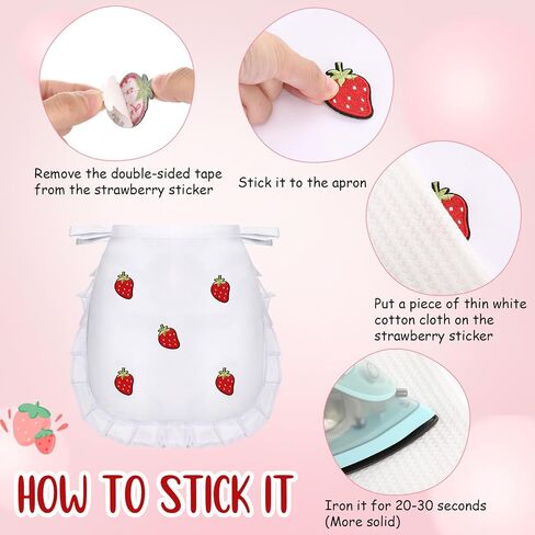 Coume 4 Pcs Halloween Strawberry Cake Costume Beret Hat Maid Cosplay Apron Women Striped Socks Group Team Game Night Party in Saudi Arabia