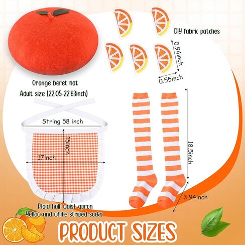 Coume 4 Pcs Halloween Strawberry Cake Costume Beret Hat Maid Cosplay Apron Women Striped Socks Group Team Game Night Party in Saudi Arabia