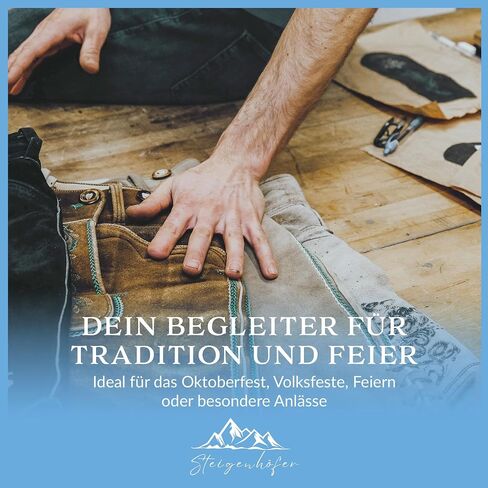 Lukas – Men Bavarian Softshell Shorts with Suspenders - Lederhosen Oktoberfest Outfit in Kuwait