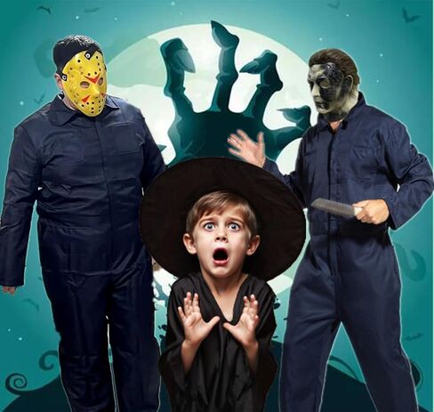 Men's Halloween Bodysuit Set 5-Pieces Jumpsuit Halloween Outfits Set for Adults Men Clothing in Saudi Arabia