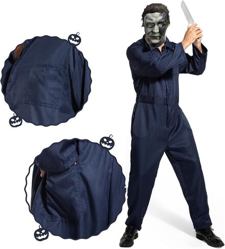 Men's Halloween Bodysuit Set 5-Pieces Jumpsuit Halloween Outfits Set for Adults Men Clothing in Saudi Arabia
