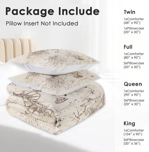 Comforter Set Twin Size, Pirate Vintage Skull Soft 2 Pcs Bedding for Kids and Adults, Nautical Sea Retro Comforter Set with Pillowcase, for Bedroom Bed Decor in Kuwait