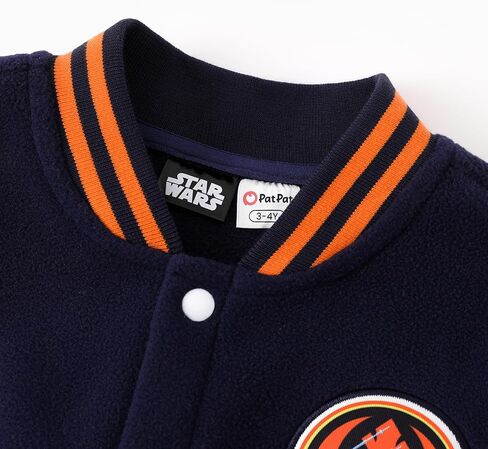 STAR WARS Boy Girl Varsity Jacket Zipper Lightweight Bomber Snap Button Front Cardigan Outerwear Fall Cloth Sweatshirt 2-13Y in Saudi Arabia