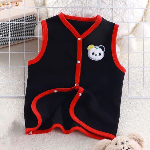 Toddler Vest for Girls Boys Funny Panda Graphic Sleeveless Jacket Kids Sherpa Fuzzy Fleece Outerwear Coat 1-10 Years in Saudi Arabia