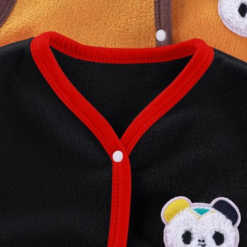 Toddler Vest for Girls Boys Funny Panda Graphic Sleeveless Jacket Kids Sherpa Fuzzy Fleece Outerwear Coat 1-10 Years in Saudi Arabia