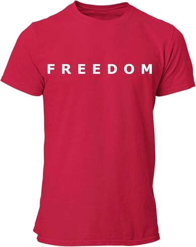Freedom Shirt – Simple Freedom Text T Shirt for Men & Women Patriotic Men's Tshirts Graphic Tee in Kuwait