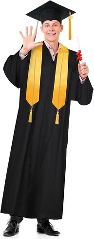 Syhood 4 Pieces 2025 Unisex Graduation Matte Gown Cap Tassel Stole Set Honor Cord for Graduation in Saudi Arabia