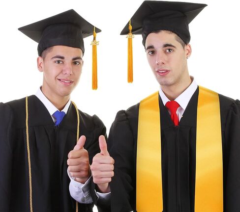 Syhood 4 Pieces 2025 Unisex Graduation Matte Gown Cap Tassel Stole Set Honor Cord for Graduation in Saudi Arabia