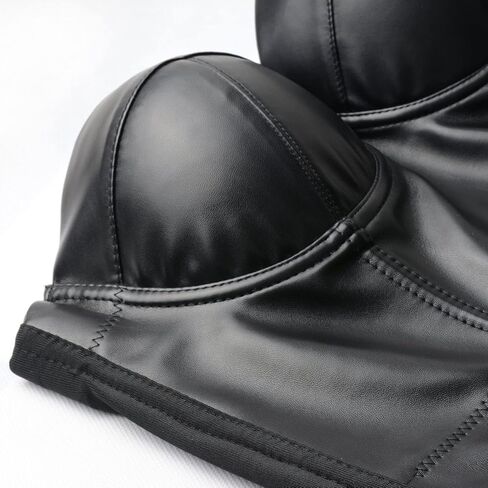 Ellacci Pu Leather Bustier Crop Top Gothic Punk Punk Up Women's Corset Top Bra Black in Saudi Arabia