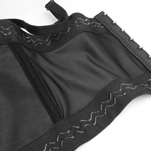 Ellacci Pu Leather Bustier Crop Top Gothic Punk Punk Up Women's Corset Top Bra Black in Saudi Arabia