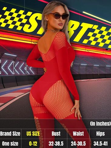 Womens Sexy Full Fishnet Bodysuit, One Piece Mesh Lace Jumpsuit Body Stockings, Rave Club Poster Exotic Dancer Outfit in Saudi Arabia