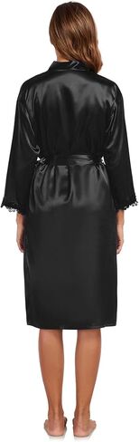Women's Satin Nightgown with Robes Set 2 Piece Sexy Satin Bathrobe Set Bridal Nightwear V-Neck Cami Sleepwear in Kuwait