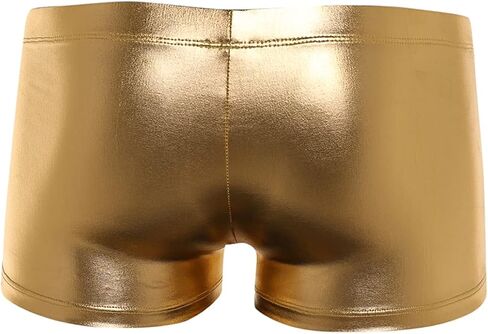 شورتات الرجال المعدنية للرجال يوجا ملاكم الملاكم اللامع اللامع بيكينيات السراويل الداخلية الساخنة مع draswtring in Kuwait
