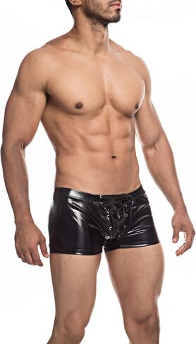 Men's Metallic Shorts Yoga Shiny Boxer Briefs Shiny Hot Pants Underwear Bikinis with Draswtring in Saudi Arabia