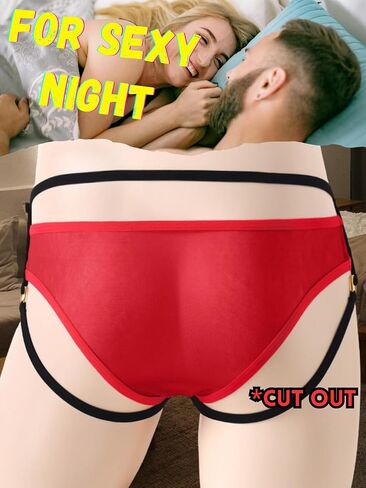 Mens Sexy Fishnet Mesh Combo Briefs Underwear, Color Block Cheeky Low Rise, Sheer Pouch Elastic Bikini Lingerie in Saudi Arabia