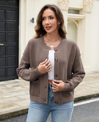 Zaful 2025 سترات كارديجان للنساء مع جيوب المريحة المريحة لأسفل cardigan cardigan in Saudi Arabia