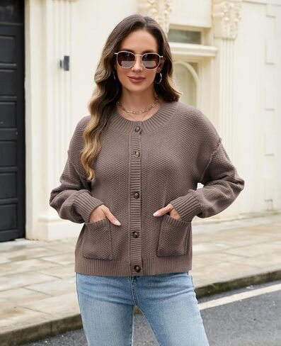 Zaful 2025 سترات كارديجان للنساء مع جيوب المريحة المريحة لأسفل cardigan cardigan in Saudi Arabia