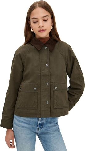 Madewell Waxed Waxed Zip-Front Barn Jacket in Saudi Arabia
