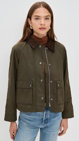 Madewell Waxed Waxed Zip-Front Barn Jacket in Saudi Arabia