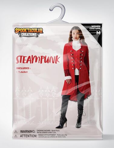 Spooktacular Creations Halloween Women's Steampunk سترة ، معطف القوطية الفيكتوري لحفلات تأثيري in Saudi Arabia