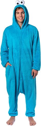 Sesame Street شخصية الاتحاد البالغ بدلة Kigurumi مقنع 1 قطعة 1 بيجاما الرجال (وحش ملفات تعريف الارتباط ، صغيرة/متوسطة) in Saudi Arabia