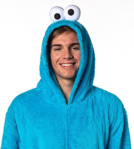 Sesame Street شخصية الاتحاد البالغ بدلة Kigurumi مقنع 1 قطعة 1 بيجاما الرجال (وحش ملفات تعريف الارتباط ، صغيرة/متوسطة) in Saudi Arabia