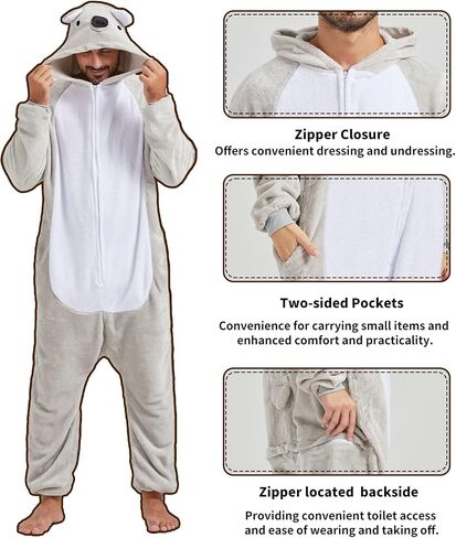 QUCH Adult Onesie Costume-Unisex Animal Onesies for Adults Halloween Costume Halloween Onesies Adult Onesie Pajamas for Women in Kuwait