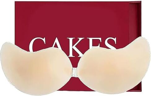 Bra for Women, Sticky Invisible Push Up Silicone Bra, 2025 New Clasp Bras for Backless Dress, Nude in Saudi Arabia