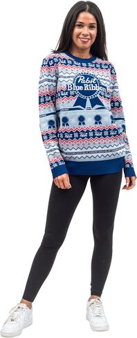 Mad Engine Pabst Fair Isle Beer Adult Esisex Holiday Accy Christmas Sweater in Kuwait