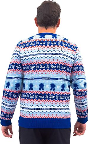 Mad Engine Pabst Fair Isle Beer Adult Esisex Holiday Accy Christmas Sweater in Saudi Arabia