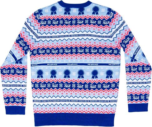 Mad Engine Pabst Fair Isle Beer Adult Esisex Holiday Accy Christmas Sweater in Saudi Arabia