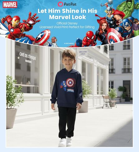 Marvel Avengers Spiderman Iron Man Captain America Venom Boy Girl Hoodie Graphic Sweatshirt Lightweight Cloth Pullover 2-9Y in Saudi Arabia