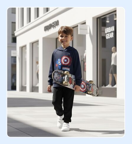 Marvel Avengers Spiderman Iron Man Captain America Venom Boy Girl Hoodie Graphic Sweatshirt Lightweight Cloth Pullover 2-9Y in Saudi Arabia