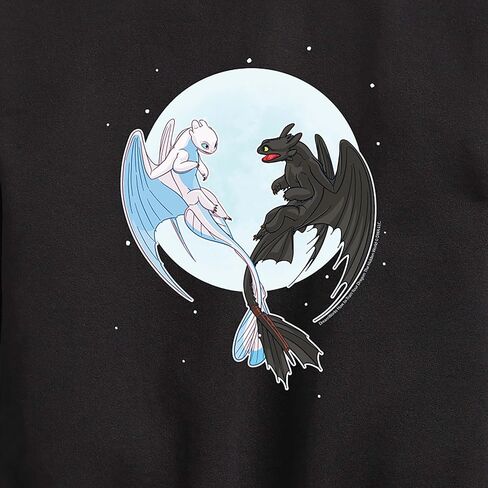 كيفية تدريب التنين الخاص بك - Night and Light Moon - Toddler and Youth Crewneck Fleece Sweetshirt in Saudi Arabia