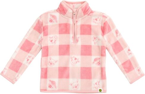 John Deere Farm Animals Girls Half Zip Woobie Sweetshirt Sisteries (2T - 4T) in Saudi Arabia