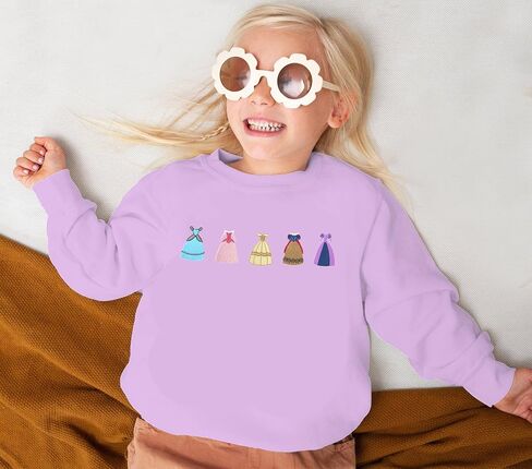 Princess Girls Sweatshirts Magical Long Sleeve Shirt Toddler Holiday Vacation Crewneck Pullover in Kuwait