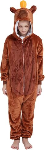 ABENCA Kids Onesie Animal Girls Costume One Piece Pajamas Sleepwear Cosplay Halloween Christmas in Kuwait
