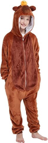 ABENCA Kids Onesie Animal Girls Costume One Piece Pajamas Sleepwear Cosplay Halloween Christmas in Kuwait