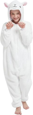 ABENCA Kids Onesie Animal Girls Costume One Piece Pajamas Sleepwear Cosplay Halloween Christmas in Kuwait