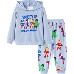 ديزني مارفيل سبايدر-مان ميكي توي ستوري سيارات بوي بولوفر هوديي و جوجغر سراويل الزي مجموعة صالة Sweatsuit Lounge Set 2-9y in Kuwait