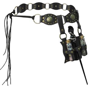 مجموعة خيمياء من القرون الوسطى من القرون الوسطى - WAND WAND WAND WAND ، حزام معالج مع قوارير جرعة ، حقيبة خصر COSPLAY in Kuwait