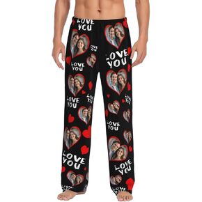 Personalized Pajama Pants Unisex Custom Funny Pajamas Pants With Photo Text Personalized Gifts for Christmas, Birthday in Kuwait